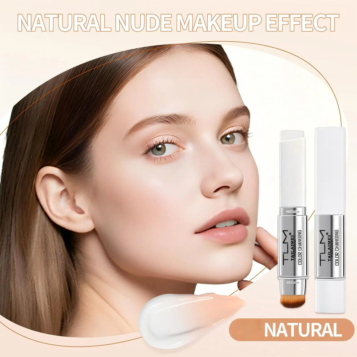 TLM Color Changing Foundation Stick SPF 15 – Natural Finish Foundation Stick Qst Natural
