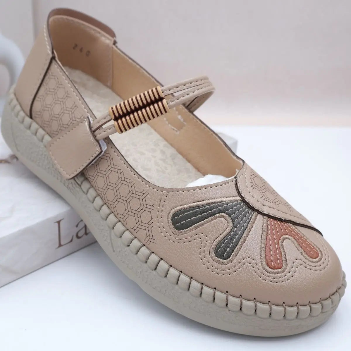 Women's Vintage Embroidered Mary Jane Flats – Non-Slip Canvas Mary Jane Flats Qst
