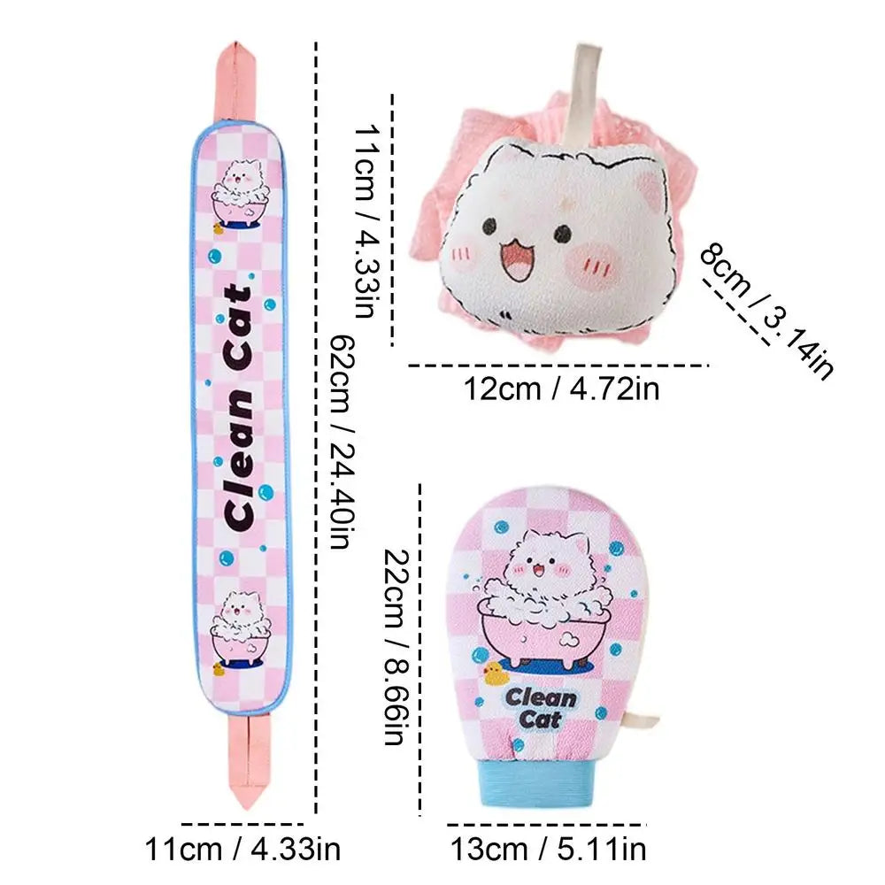 Soft Shower Mitt Body Scrubber Sponge Ball – Daily Spa Scrub Bath Scrubber Mitt Qme Pink China Mainland