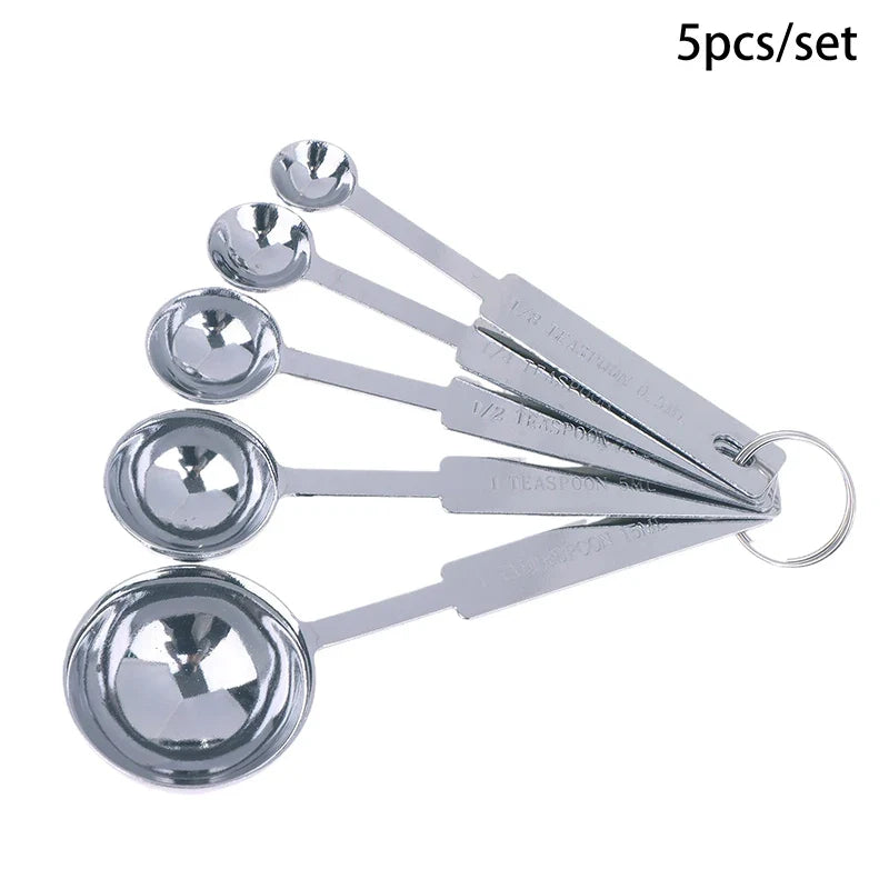 Stackable Stainless Steel Measuring Spoons Set of 5 Measuring Spoon Set Qme 5Pcs