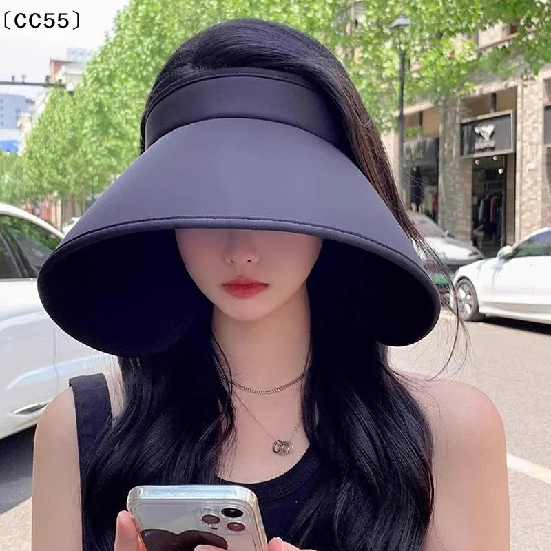 Wide Brim Foldable UV Sun Hat – Beach & Hiking Visor Cap Wide Brim Sun Hat Qst