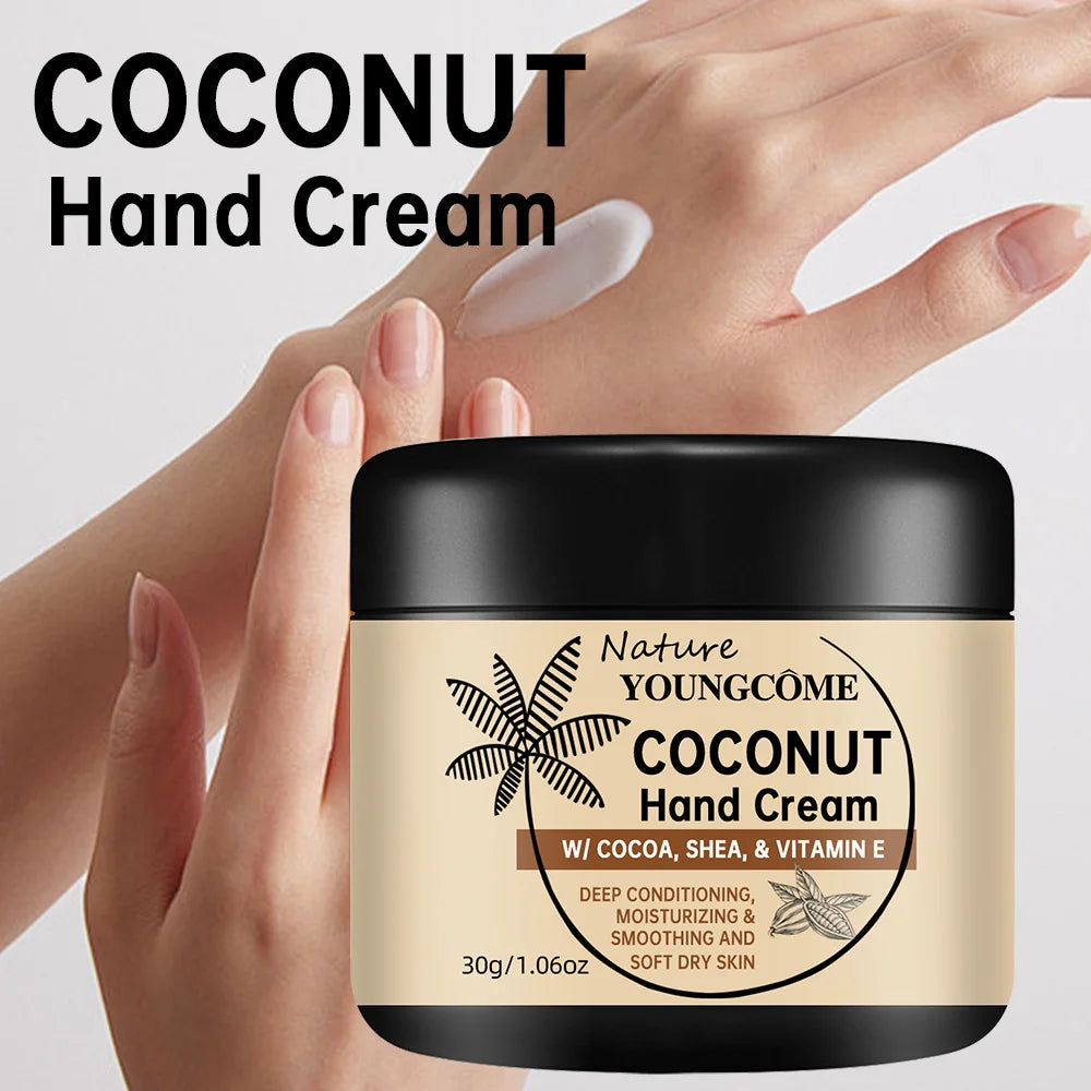 YOUNGCOME Coconut Oil Hand Cream – Moisturizing & Anti-Aging Hand Cream Qst