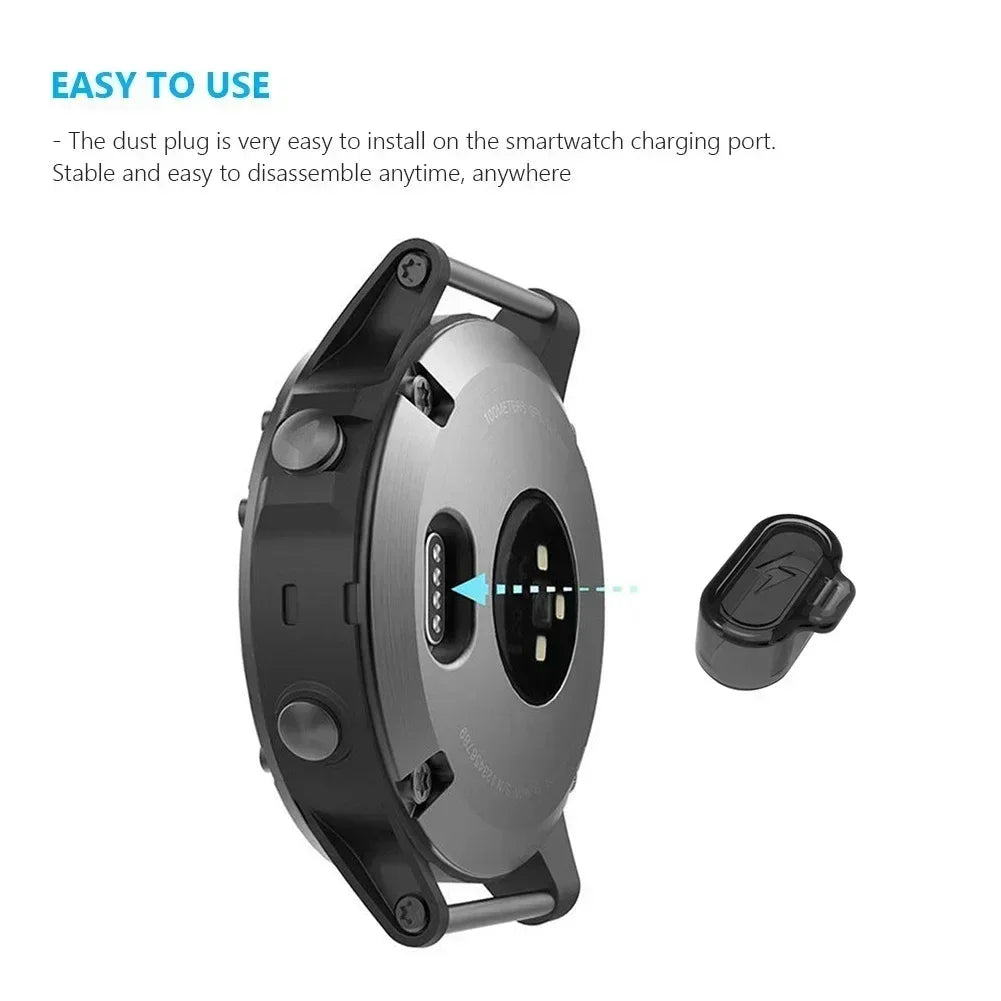 Dustproof Charging Port Cover Cap for Garmin Forerunner & Fenix Smartwatch Port Cover Qme