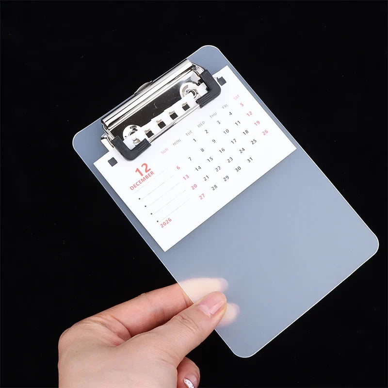 Transparent Clipboard with Hanging Hook | Portable Office & School Clipboard with Hook Qme