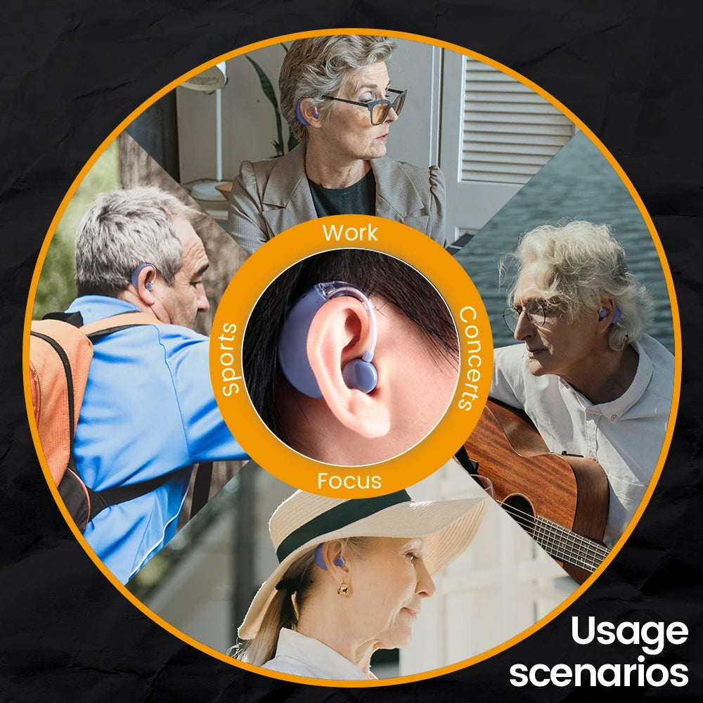 Rechargeable BTE Digital Hearing Aid – Mini Wireless Amplifier Digital Hearing Aid Qst