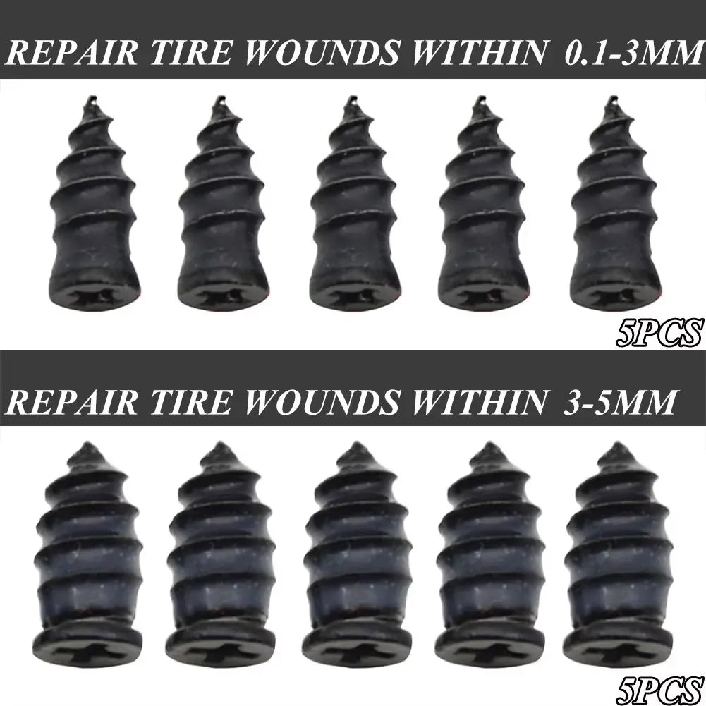 Rubber Nail Tire Repair Plugs – Car Motorcycle Bicycle Tire Repair Plugs Qme 5 Large 5 Small