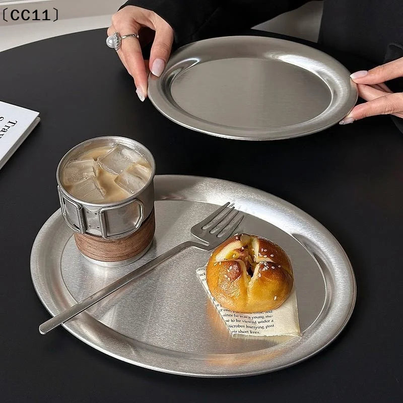 Stainless Steel Oval Fish Plate | Serving Platter for Dining Serving Plate Qme
