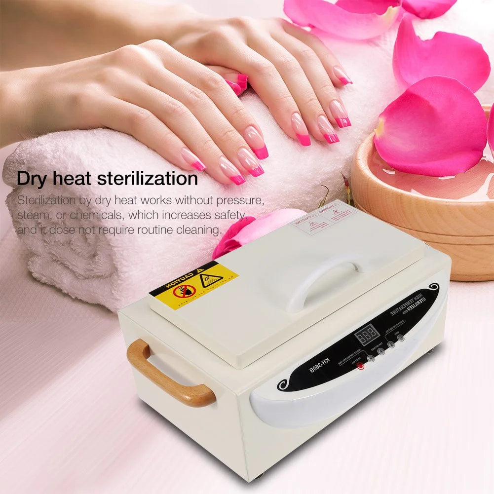 Electric Nail Tool Sterilizer Cabinet LCD Display 2L 200°C Nail Tool Sterilizer Qst