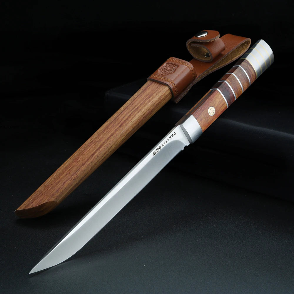 XUAN FENG Sheathed Kitchen Cleaver – 9Cr18 Bone Cutting Knife Kitchen Cleaver Knife Qst