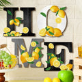 Lemon Themed HOME Wooden Wall Decor – Rustic Farmhouse Letters Wooden Wall Decor Qme Default Title