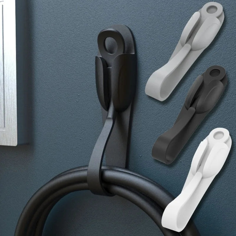 Sleek Adhesive Cable Clips – Tangle-Free Organizer 3pcs Cable Organizer Clips Qme