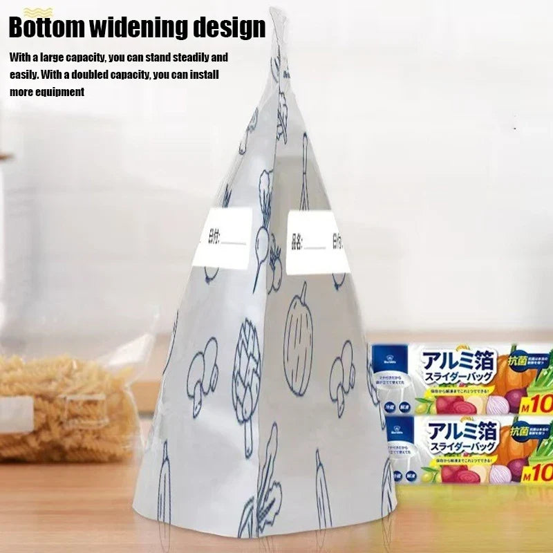 Foil Self-Sealing Fresh-Keeping Bags | Fridge & Freezer Safe Food Storage Bags Qme