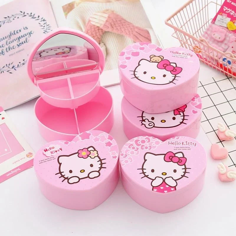 Hello Kitty Portable Jewelry & Earring Storage Box Jewelry Storage Box Qme
