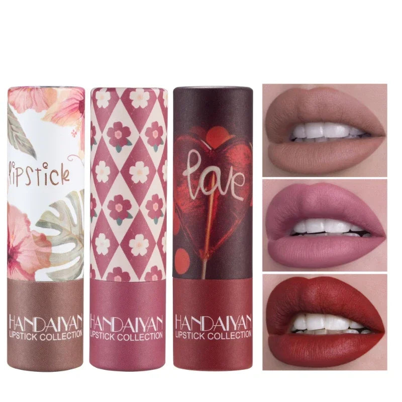 8-Color Matte Velvet Long-Lasting Lipstick | Paper Tube Matte Lipstick Qme