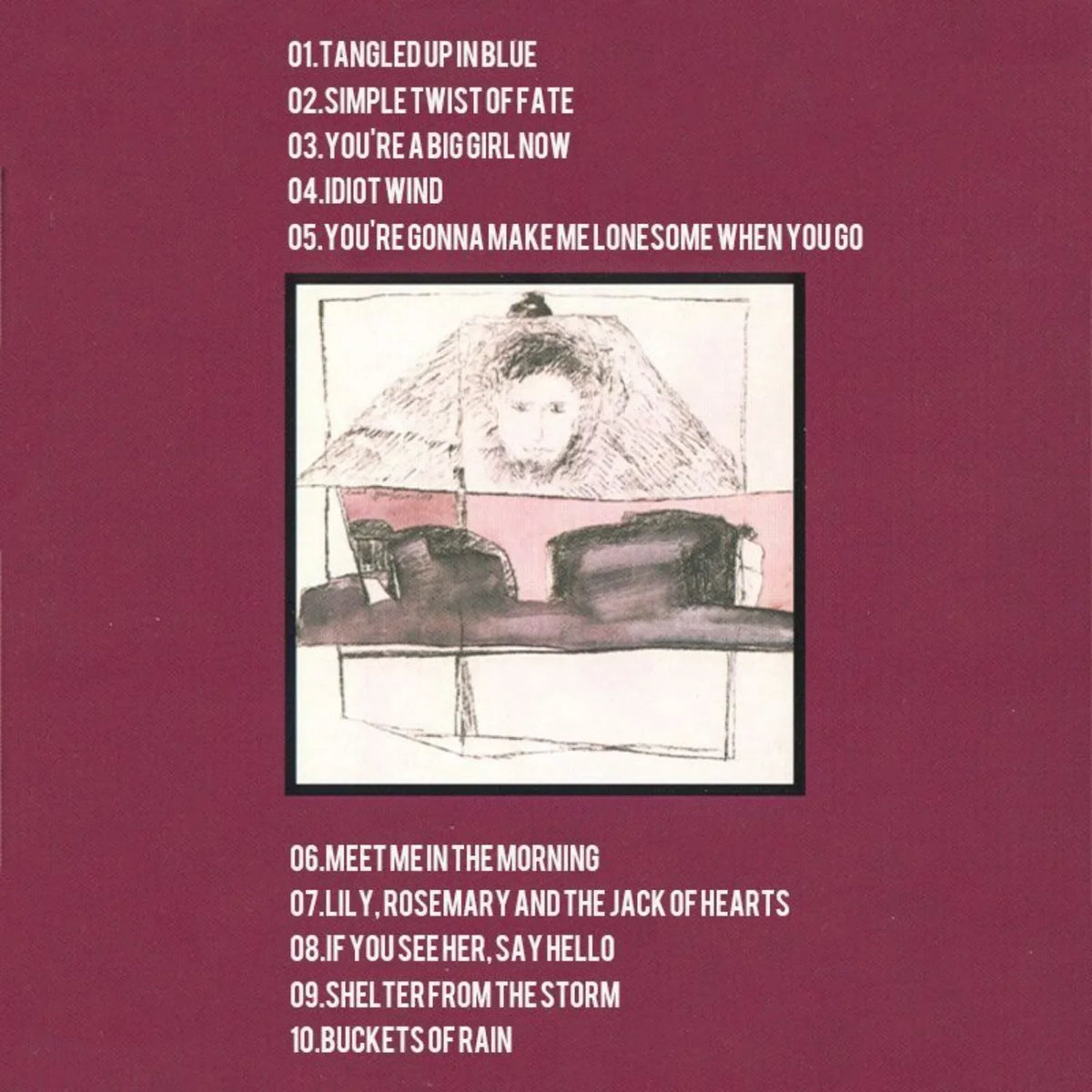 Folk Rock Masterpiece CD – Wine Red Vertical Minimal Cover Music CD Qme