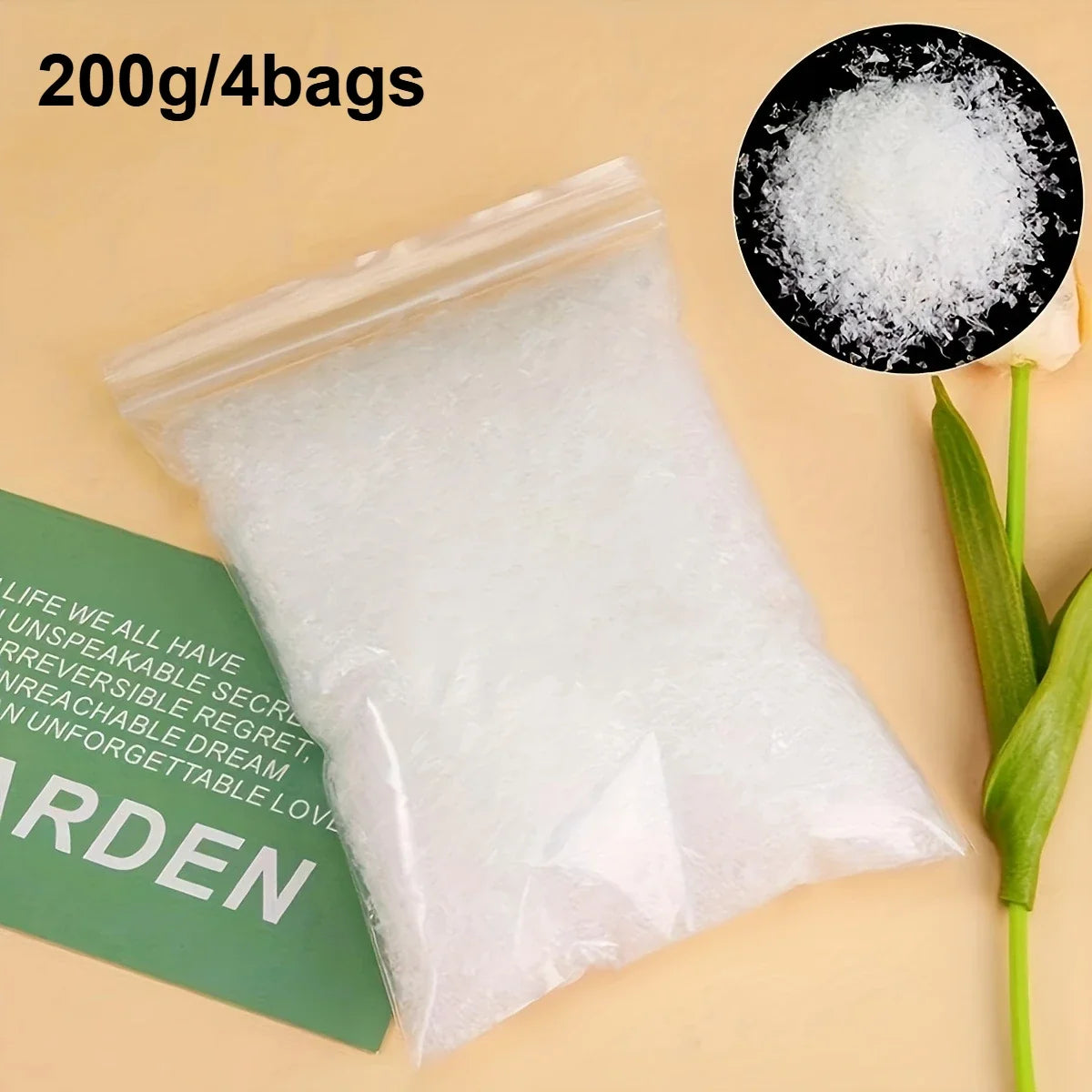 Artificial Snow Flakes Fake Snow – Christmas & Winter Crafts Craft Decoration Snow Qme 200g