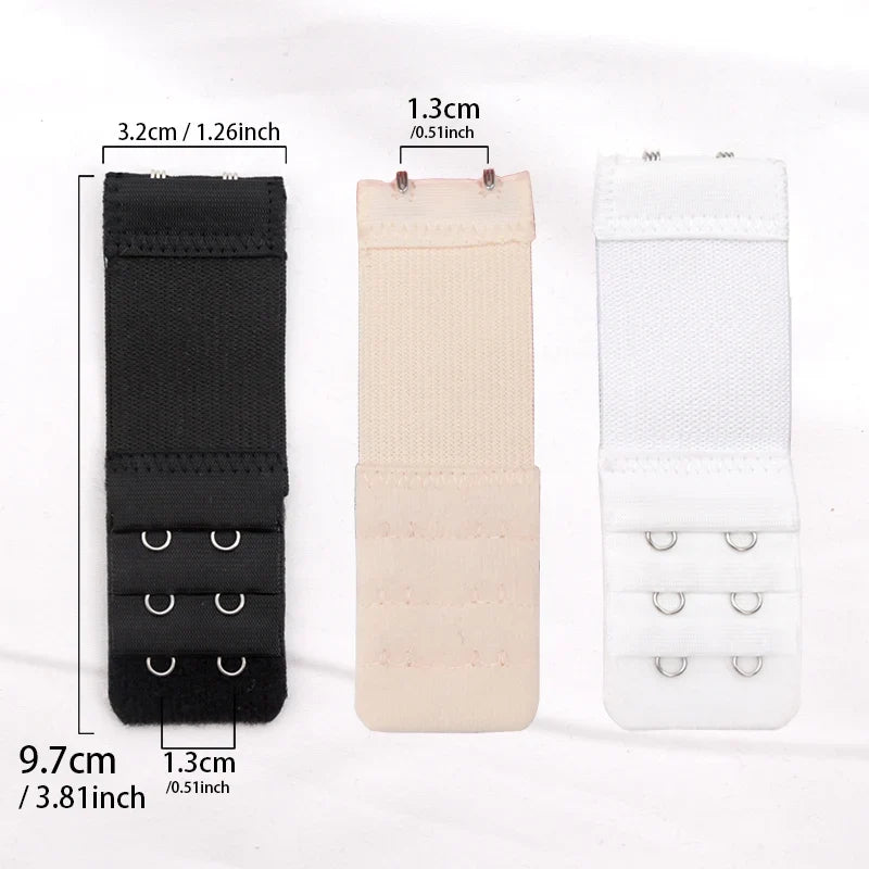 Women's Elastic Bra Extenders – 3-Row Hook, 4 Colors Bra Extender Qme