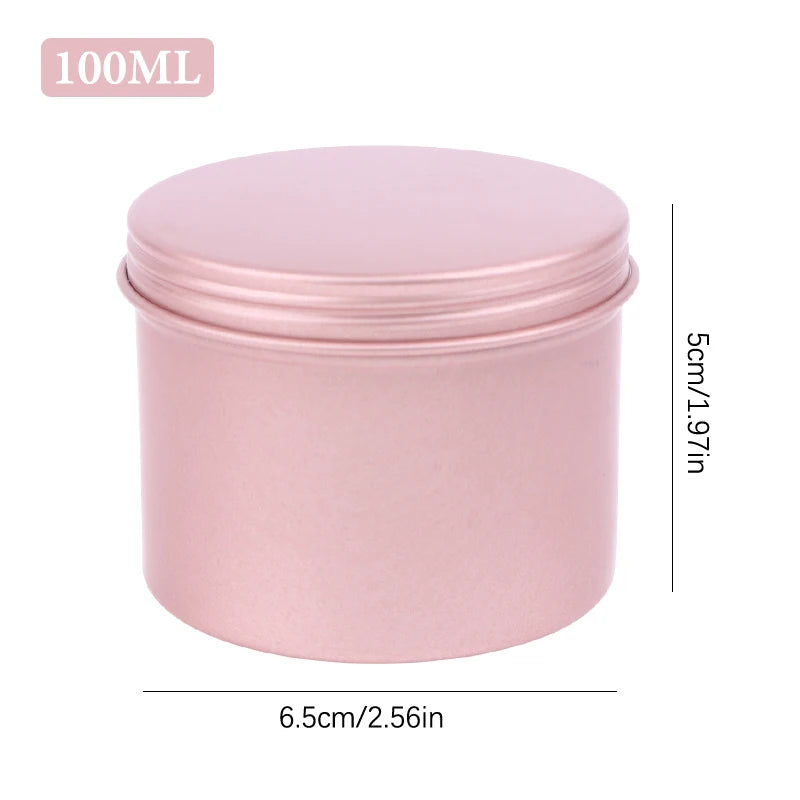 Refillable Tin Jars 5–180ml | Screw Lid Cream & Lip Balm Pots Cosmetic Tin Jars Qst 100ml 65
