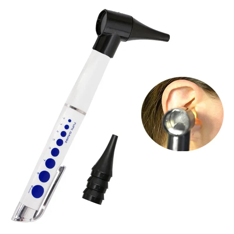 LED Otoscope & Ophthalmoscope Set – 3× Magnification Ear Inspection Diagnostic Otoscope Set Qst