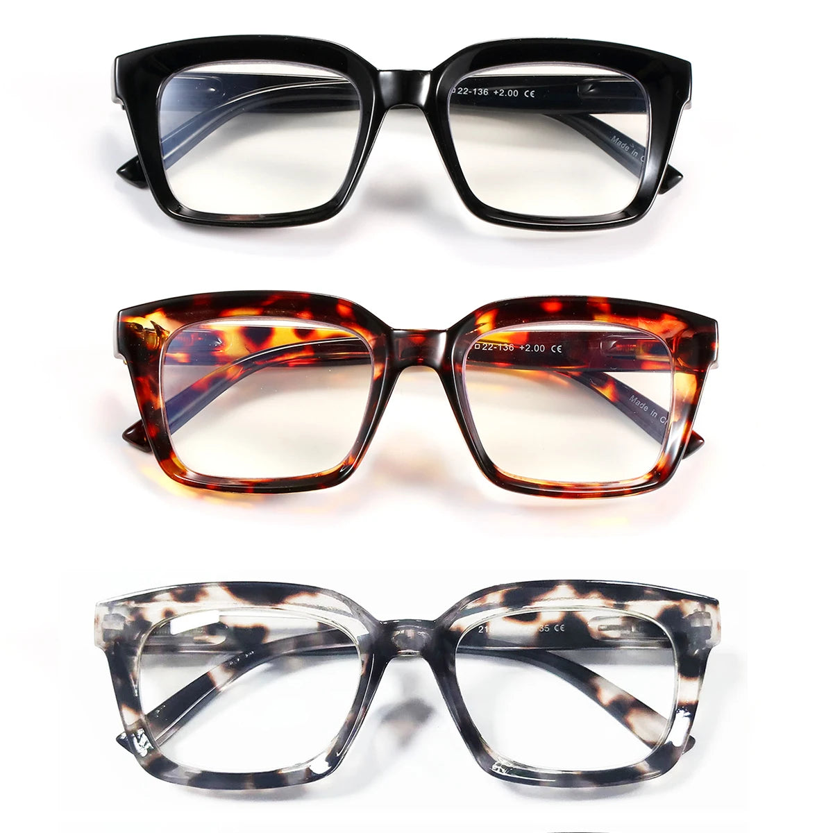 3-Pack Auto-Focus Reading Glasses Blue Light Blocking Unisex Reading Glasses Qst 3PC