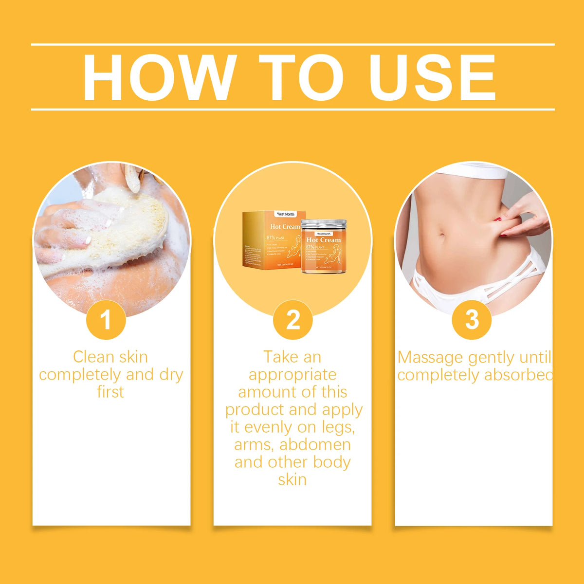 WEST MONTH Body Firming Cream – Moisturizing Tightening Lotion Body Firming Cream Qst