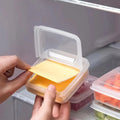 2-Pack Fridge Food Storage Boxes – Butter, Cheese & Veggie Food Storage Container Qme Clear