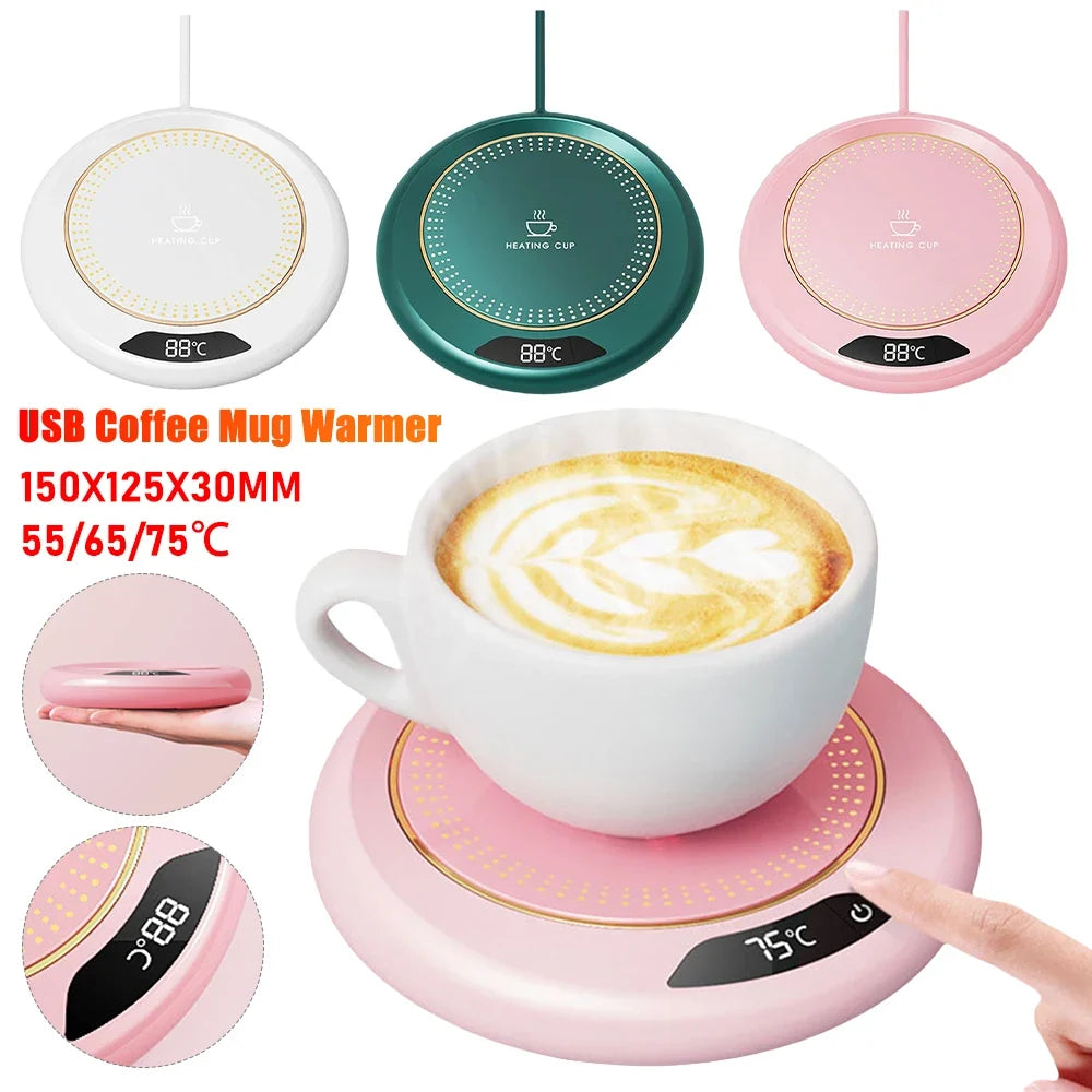 Electric Coffee Mug Warmer – 3 Temp Settings & Auto Shut-Off Electric Mug Warmer Qme