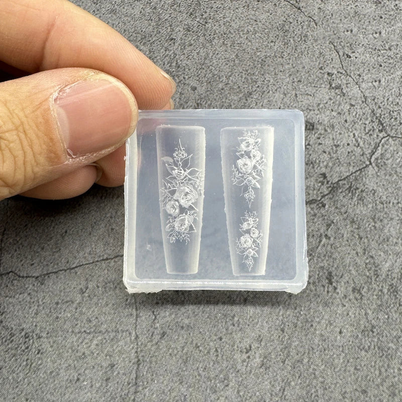 3D Silicone Lotus Leaf Nail Mold | DIY Nail Art Template Nail Art Mold Qme style 7