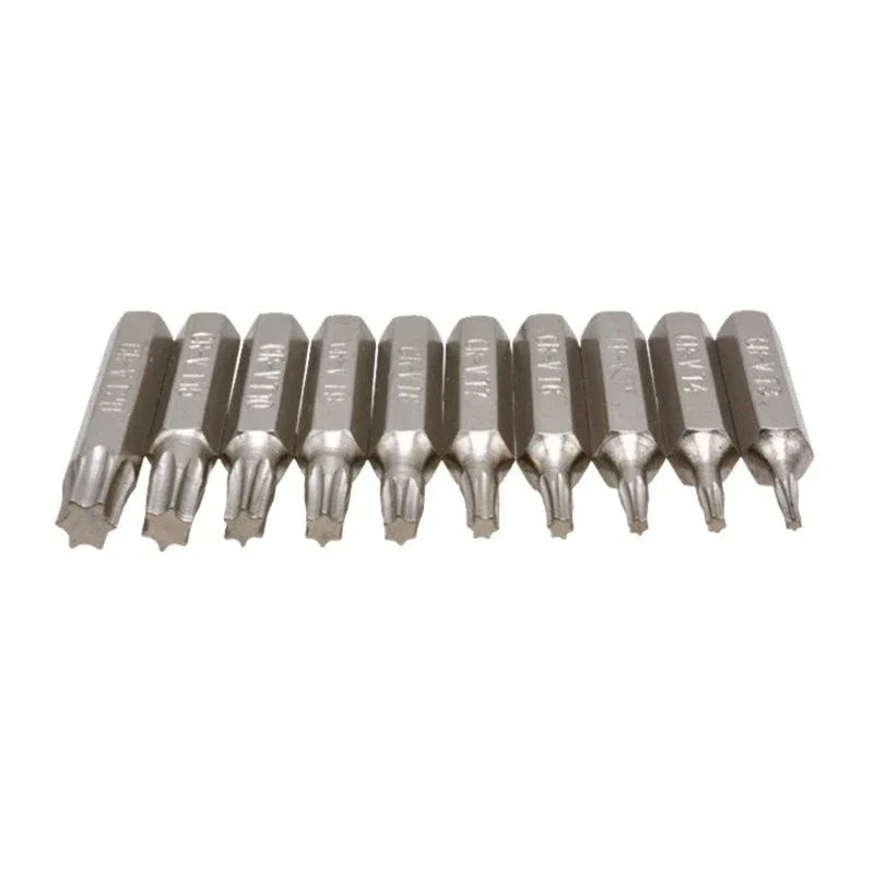 CR-V Torx Screwdriver Bits Set T3–T20 | 10-Piece Mobile Repair Torx Screwdriver Bit Set Qme
