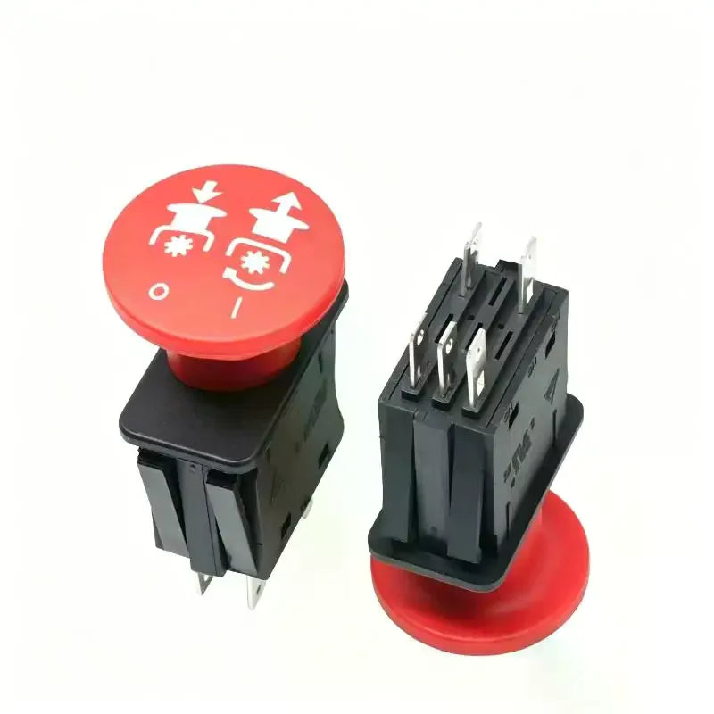 Red PTO Push Switch 10A 14VDC Heat-Resistant for Lawn Mowers PTO Push Switch Qme