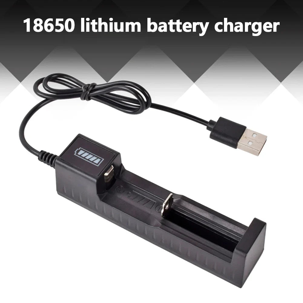 USB Fast Charge 1-Slot Battery Charger with LED Display Battery Charger Qme