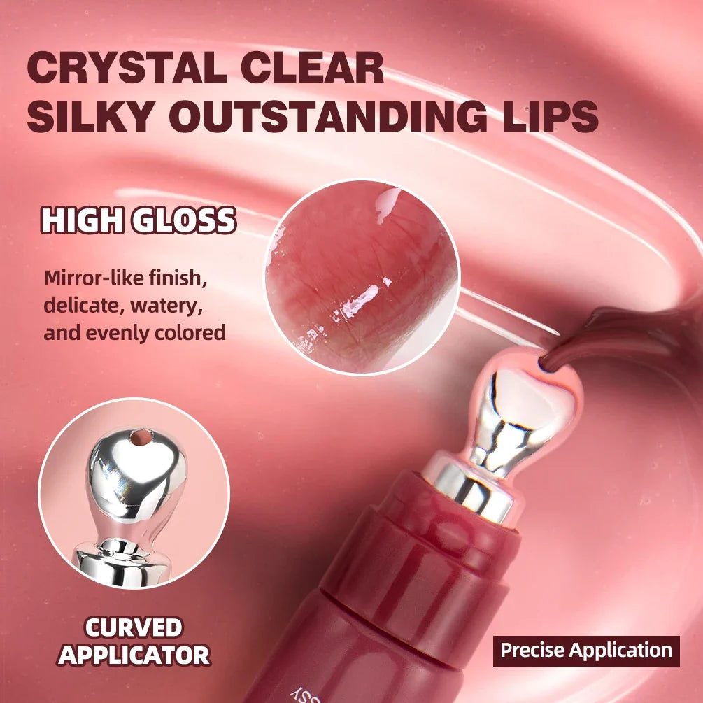 QIBEST Mirror Pearl Crystal Jelly Lip Gloss – 8 Shades Lip Gloss Qme