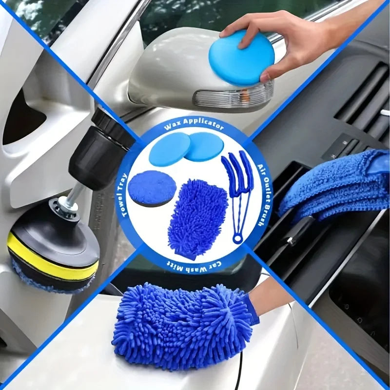 Car Interior Cleaning Brush Set – Wheel Hub & Vent Detailing Car Detailing Brush Set Qme
