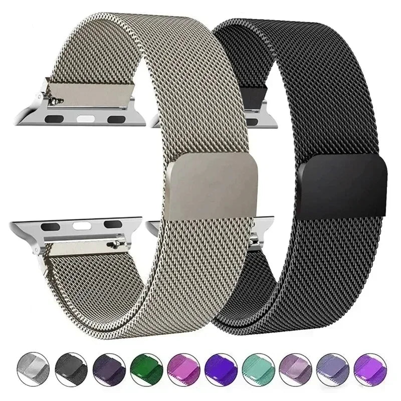 Milanese Loop Apple Watch Band – Magnetic Stainless Steel Milanese Watch Band Qme