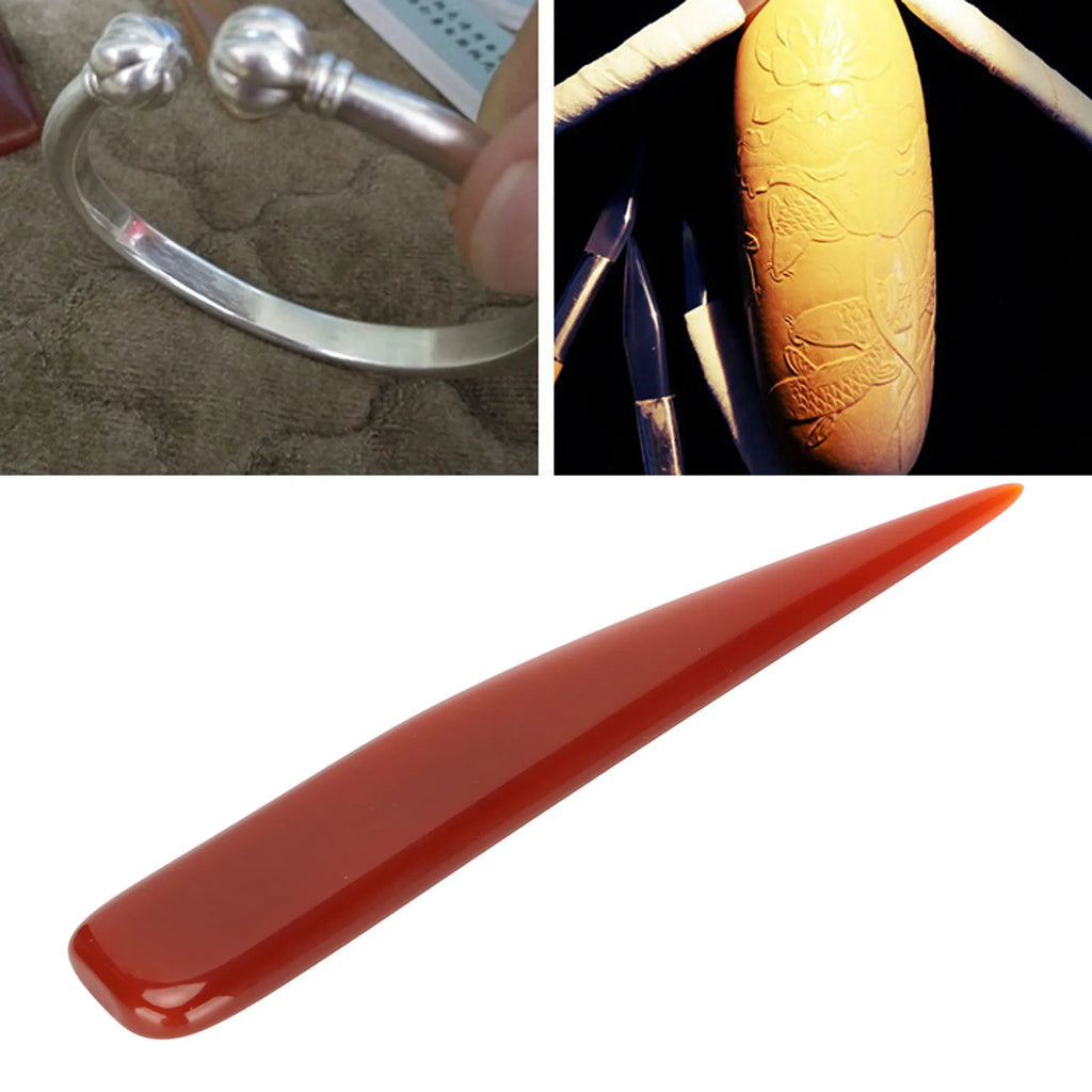 Agate Burnisher Knife – Jewelry Polishing Tool for Gold & Silver Jewelry Burnishing Tool Qme
