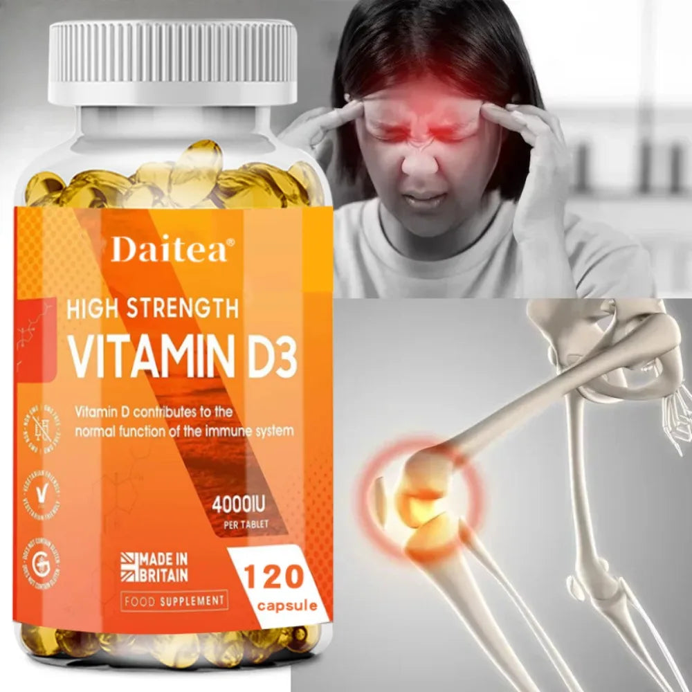ZENVITALIZE Vitamin D3 120 Capsules – Immune & Bone Support Vitamin Supplement Qst