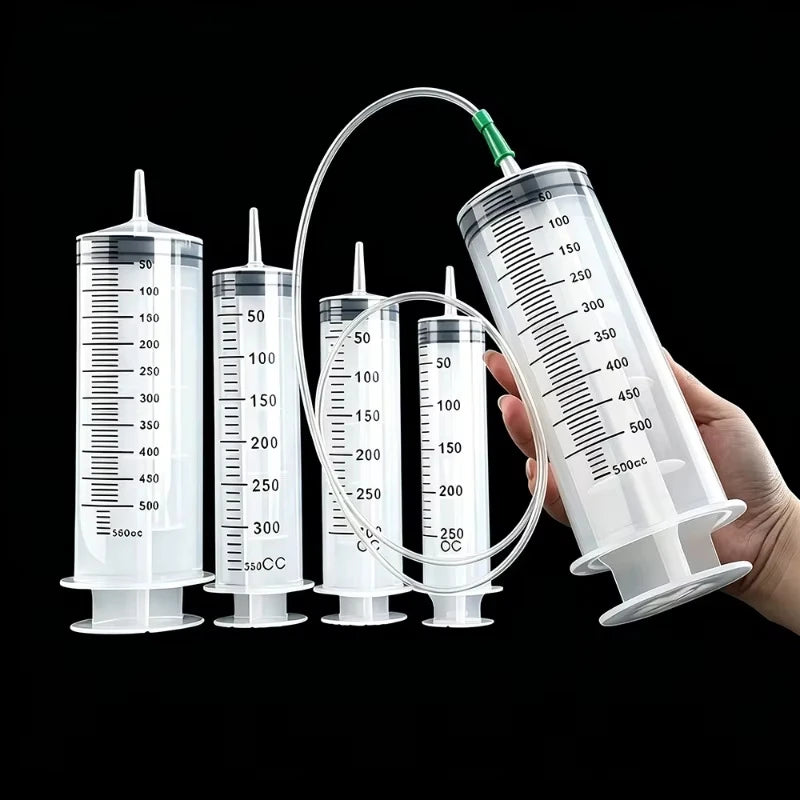 Large Plastic Oil Syringe Pump with 1m Hose – 100 to 550ml Oil Syringe Pump Qst 80ml 1 set