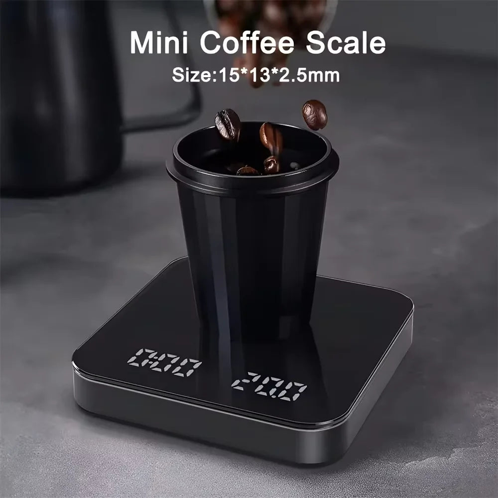 Digital Coffee Scale with Timer & LED Display – 3kg/0.1g Coffee Scale Qst