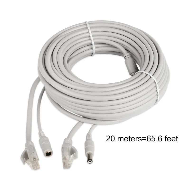 ESCAM RJ45 DC 12V Power LAN Cable for CCTV IP Cameras Power LAN Cable Qme