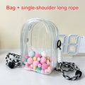 Labubu Doll Shoulder Bag – PVC Protective Carry Case Doll Shoulder Bag Qme WHITE