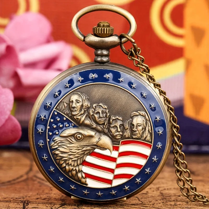 Antique Bronze Pocket Watch Pendant – Vintage Collectible Pendant Necklace Charm Qme