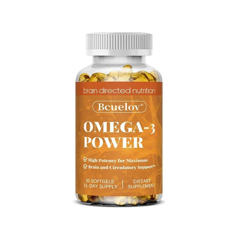 Omega-3 Fish Oil – High-Potency EPA & DHA, Non-GMO, Gluten-Free Omega-3 Supplement Qst 30 count-1 bottle