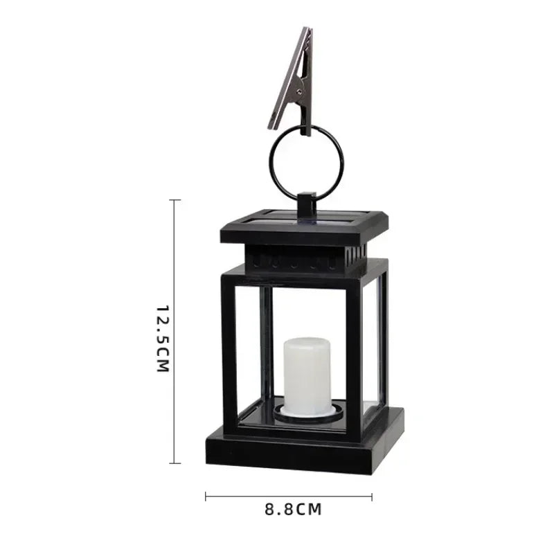 Retro Solar Palace Lantern Outdoor Hanging Garden Light Solar Garden Lantern Qme