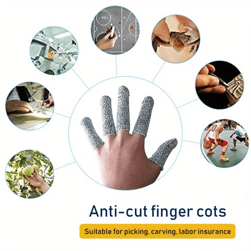 10-Pack Anti-Cut Finger Protectors for Safe Cooking Kitchen Finger Guards Qme