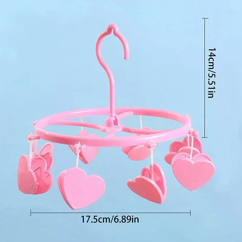 Strawberry Windproof Clothes Drying Rack – Socks & Underwear Hanger Clothes Drying Rack Qme