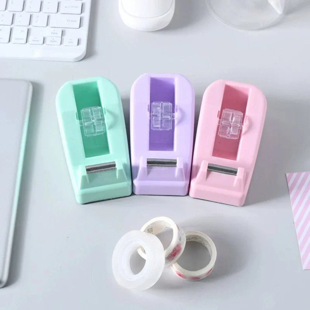 Desktop Tape Dispenser with Cutter & Heavy-Duty Table Base Tape Dispenser Qme
