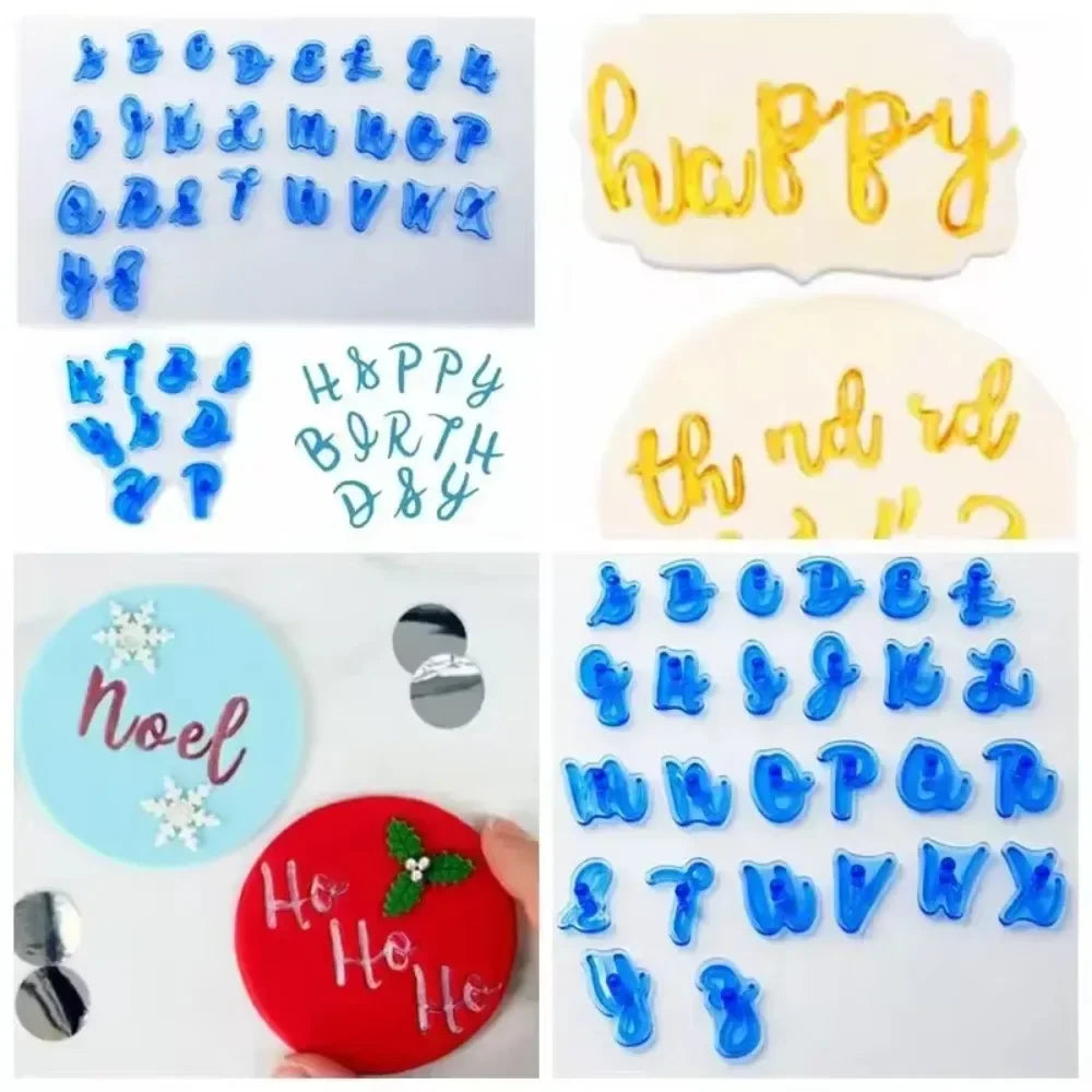 Alphabet & Number Cookie Embosser Mold Set – Upper & Lower Case Cookie Embosser Mold Qme