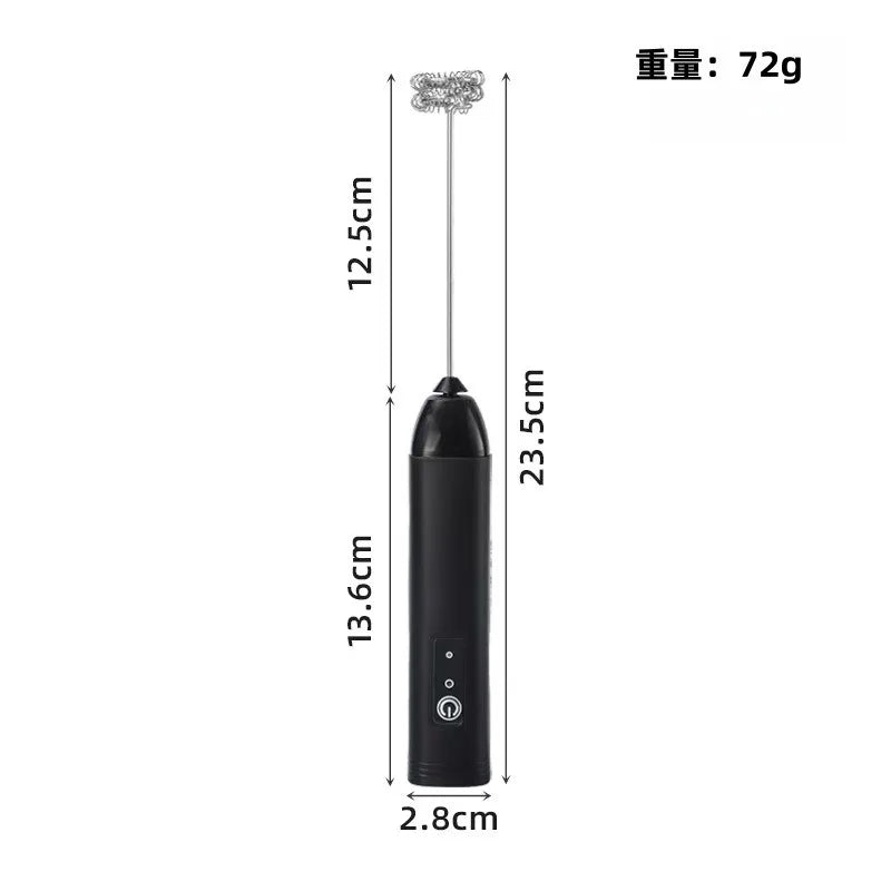 ZARTSEN Electric Milk Frother Handheld Whisk & Egg Beater Milk Frother Whisk Qst D01 Black
