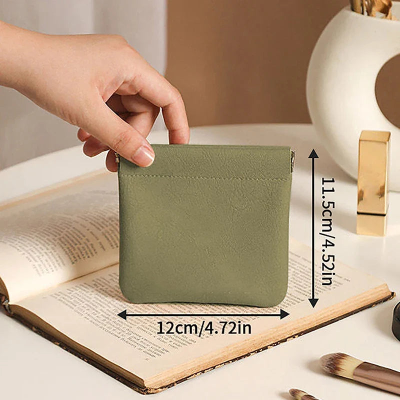 Leather Cosmetic Pouch – Jewelry, Earphone & Lipstick Organizer Cosmetic Organizer Pouch Qme