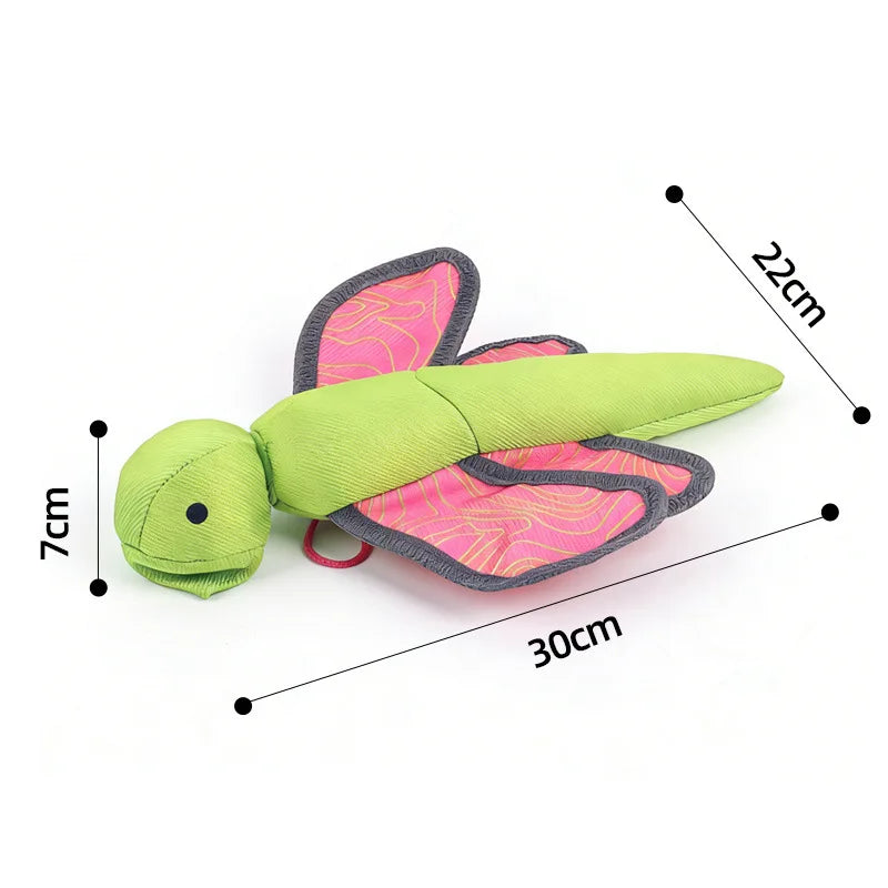 Dog Launcher Fly Insect Toy – Bite-Resistant Oxford Crinkle Interactive Dog Toy Qme